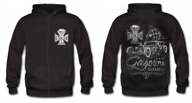 GASOLINE GARAGE - STOLEN Hot Rod T Special Edition HOODIE 2-Side Men