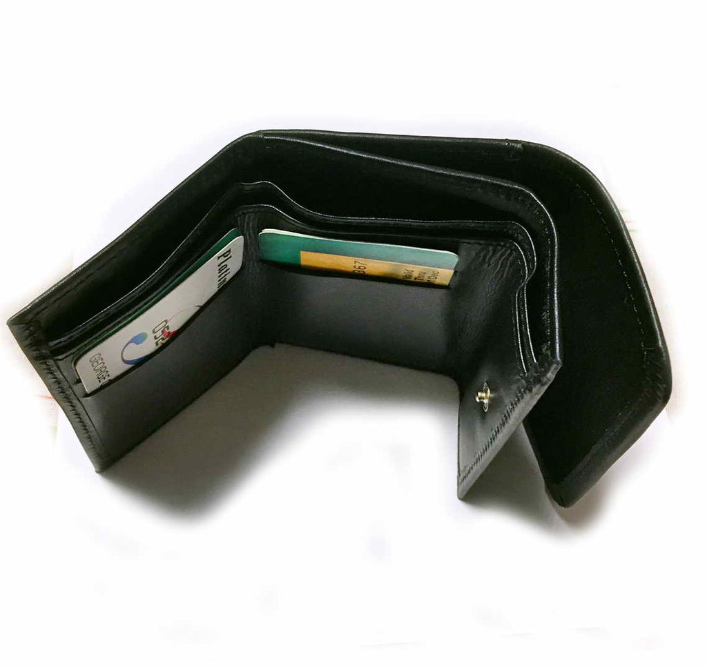 Leather WALLET "MINI de Luxe Series: HUSTLER