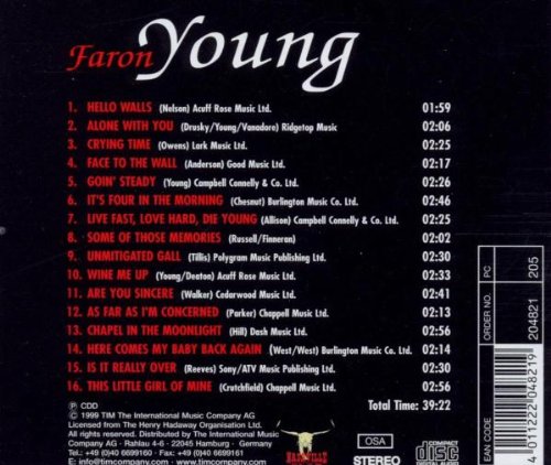 Faron Young HELLO WALLS CD