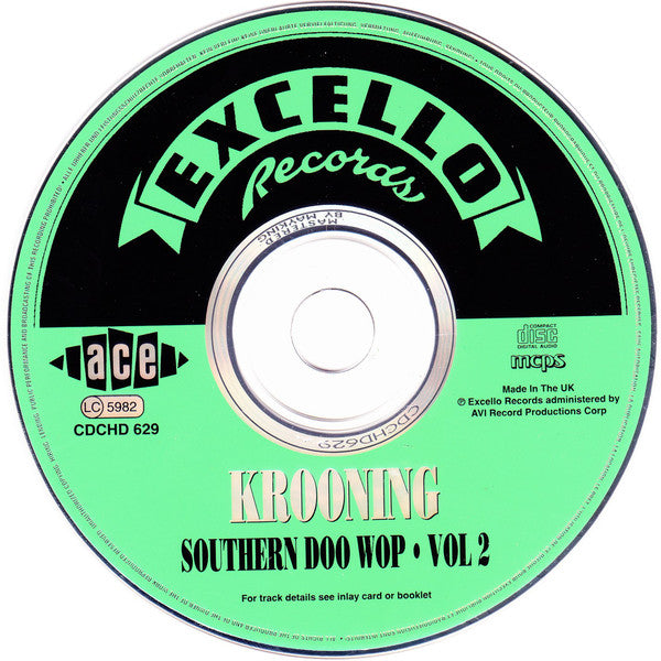 Various - KROONING * SOUTHERN DOO WOP Volume 2 Marvelous Collection!! CD
