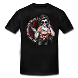 ARE YOU LOOKING FOR TROUBLE  Pin Up Rockabilly Men T-Shirt Black