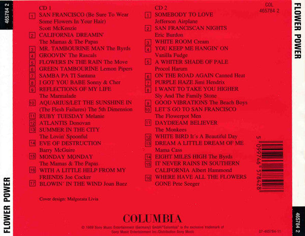 Various - FLOWER POWER - 33 ORIGINAL HITS FROM THE HIPPIE 60s ERA  2CD!