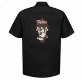 ROCKABILLY Work SHIRT:  FELON - STAY SICK Rare Discontinued Collectible