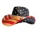 Classic COWBOY HAT - USA FLAG -  Vintage look Edition!