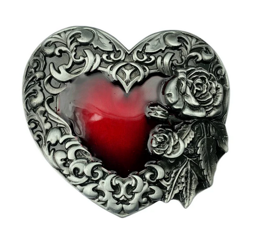 HEART & SOUL SUPER 3D Belt BUCKLE Vintage Look