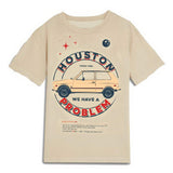 FOREVER YOUNG Series: HOUSTON WE HAVE A PROBLEM - YUGO Zastava Classic CAR T-Shirt SPECIAL EDITION Beige KIDS