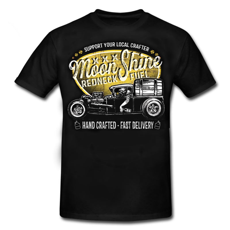 MOONSHINE - "REDNECK FUEL"HOT ROD Rockabilly T-Shirt