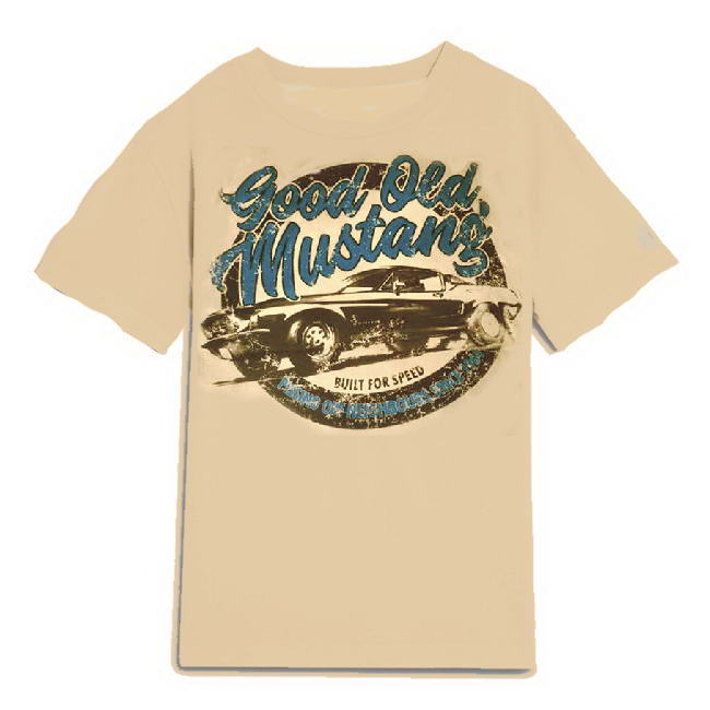 GOOD OLD MUSTANG - BUILT FOR SPEED Muscle Car Special Edition T-Shirt Beige KIDS