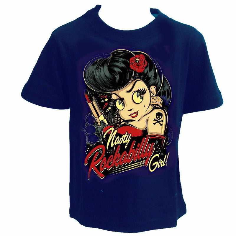 Betty Cool - NASTY ROCKABILLY GIRL T-Shirt KIDS Dark blue