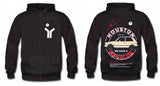 FOREVER YOUNG Series: HOUSTON WE HAVE A PROBLEM - YUGO Zastava Classic CAR Hoodie with Zipper LIMITED EDITION Black