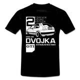 FOREVER YOUNG Series: GOLF 2 GTi (DVOJKA II) VW Classic CAR T-Shirt SPECIAL EDITION Back