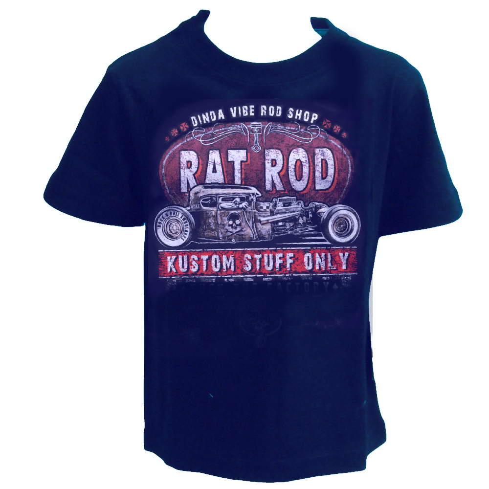 RAT ROD - KUSTOM STUFF ONLY  Official Licensed T shirt Dark Blue KIDS