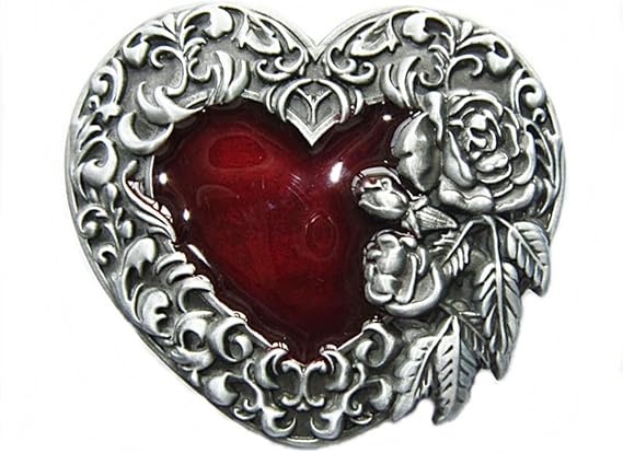 HEART & SOUL SUPER 3D Belt BUCKLE Vintage Look