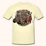ROCKABILLY FEVER T-Shirt HOT ROD DINER Vintage WHITE