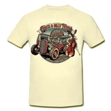 ROCKABILLY FEVER T-Shirt HOT ROD DINER Vintage WHITE