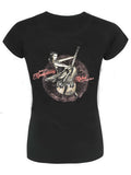 ROCKABILLY REBEL - DOUBLE BASS Pin Up Rockabilly Ladies T-Shirt