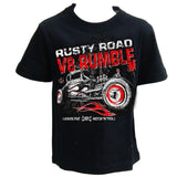 V8 RUMBLE - Rusty Road - Rockabilly RAT ROD CAR Limited Edition T-Shirt KIDS