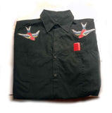 ROCKABILLY SHIRT: SWALLOWS Long Sleeve & RED COMB Rare Discontinued Collectible Budget price!