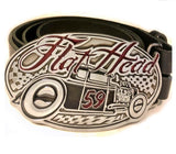 RAT ROD - FLAT HEAD HOT ROD Special Edition Rockabilly OFFICIAL Belt BUCKLE