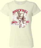 ROCKNROLL UNTIL I DIE Pin Up Rockabilly Ladies T-Shirt OFF White