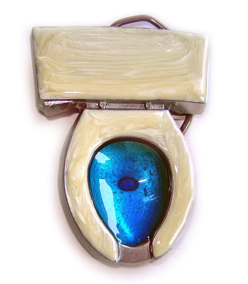 TOILET WC BATHROOM "FLUSH" Super Funny Realistic Belt BUCKLE