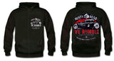 V8 RUMBLE - Rusty Road - Rockabilly RAT ROD CAR Limited Edition HOODIE Men II