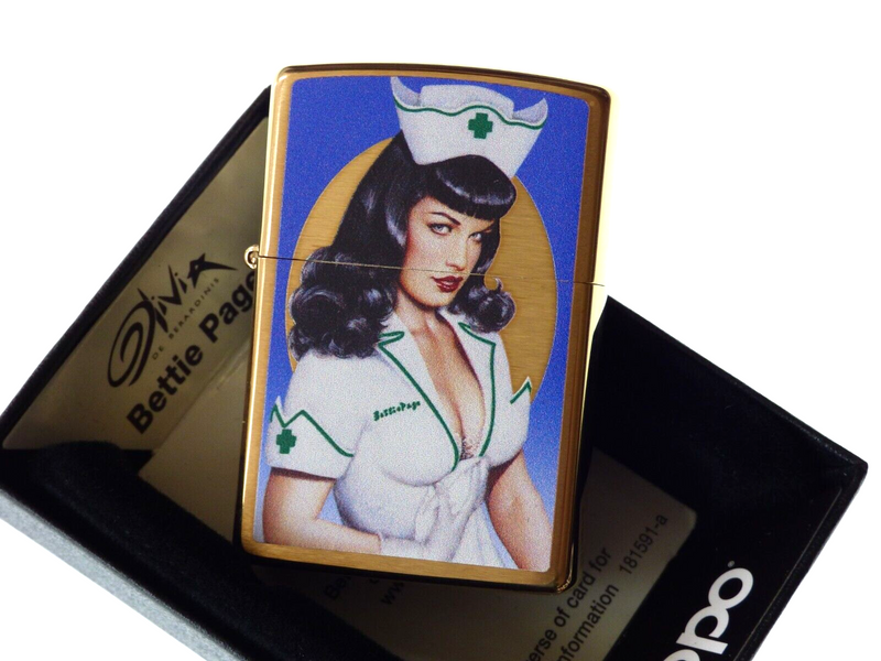 Zippo BETTIE PAGE - QUEEN OF PIN UP 2: THE NURSE Special Rockabilly Edition RARE!