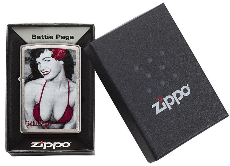 Zippo BETTIE PAGE - QUEEN OF PIN UP 1: RED BIKINI Special Rockabilly Edition RARE!