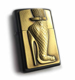 Zippo PIN UP HIGH HEEL SURPRISE Sexy Massive Plate SPECIAL LUXURY GOLD EDITION