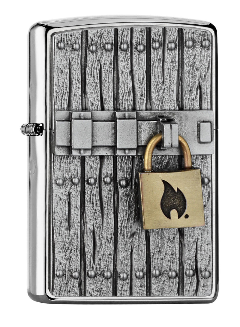 Zippo KEY LOCKED - CLOSED VINTAGE Old School Special 3D Massive Plate