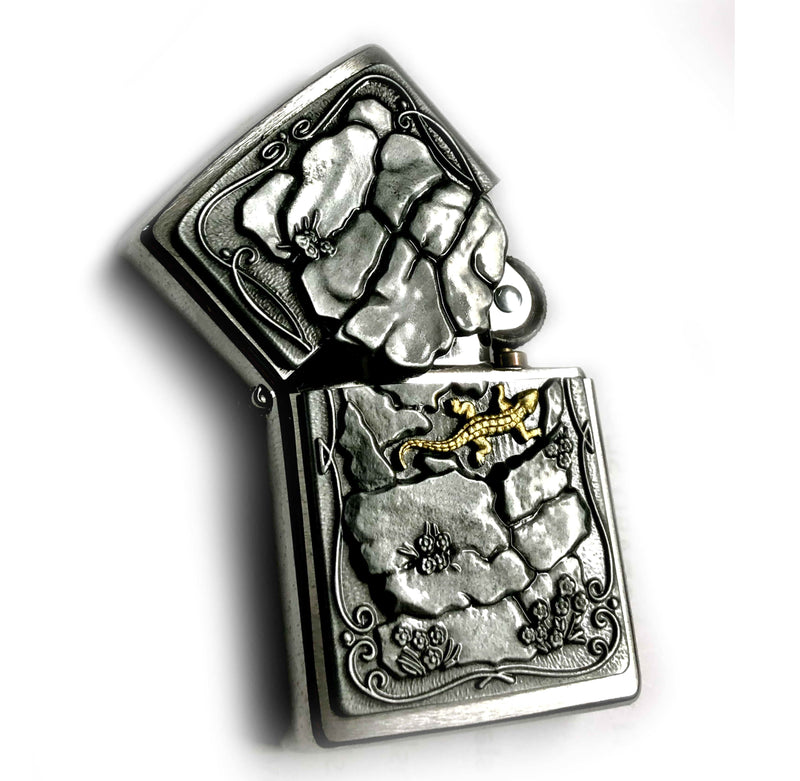 Zippo GOLDEN LIZARD TRICK Super 3D EMBLEM Special Edition