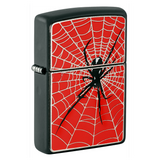 Zippo RED WEB SPIDER Super 3D Massive Plate Black Matte Edition