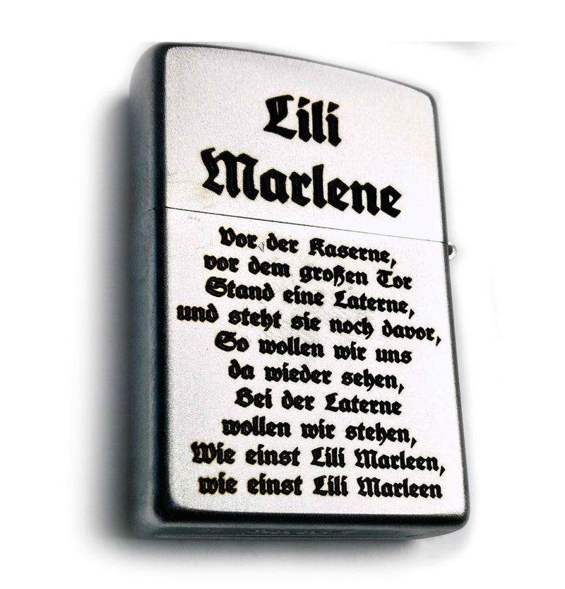 Zippo LILI MARLENE WWII TRIBUTE German Military song ENGRAVED SPECIAL!