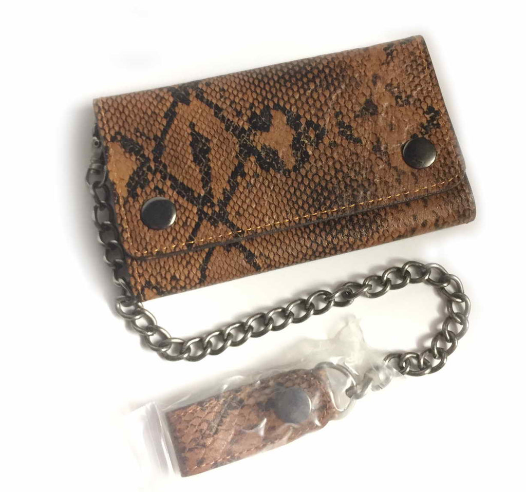 Leather WALLET SNAKE SKIN "Rattlesnake" Special 5 Compartments
