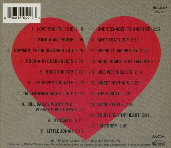 BRENDA LEE - LOVE YOU! EARLY ROCKIN' HITS Fantastic CD