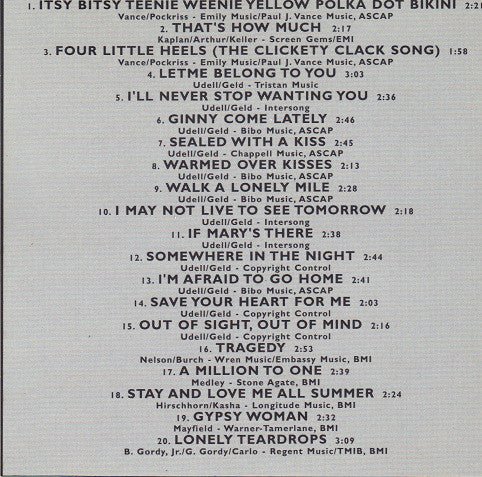 BRIAN HYLAND - LET ME BELONG TO YOU - HITS Super Budget Price CD