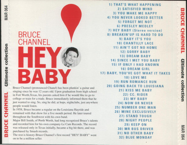 BRUCE CHANNEL - HEY BABY Ultimate Collection 32 SONGS Collectors RARE !! CD