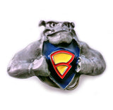 BULLDOG - SUPER MAN DOG Collectible Rare Official Belt BUCKLE
