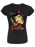Betty Cool - NASTY ROCKABILLY GIRL Ladies T-Shirt