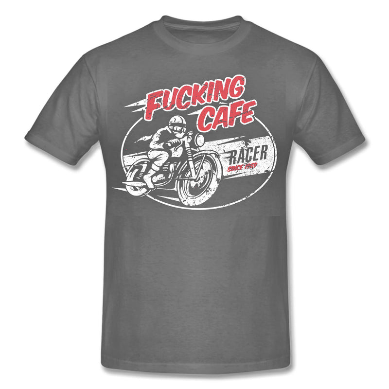 F*CKING CAFE RACER Old School Rules T-Shirt (dark grey)