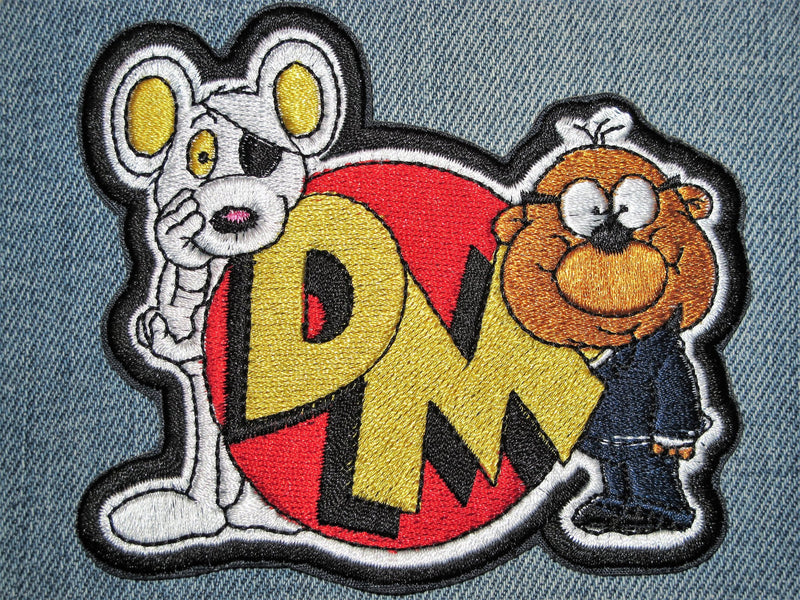 DANGER MOUSE Logo - CARTOON XL Edition 10 x 8cm PATCH!
