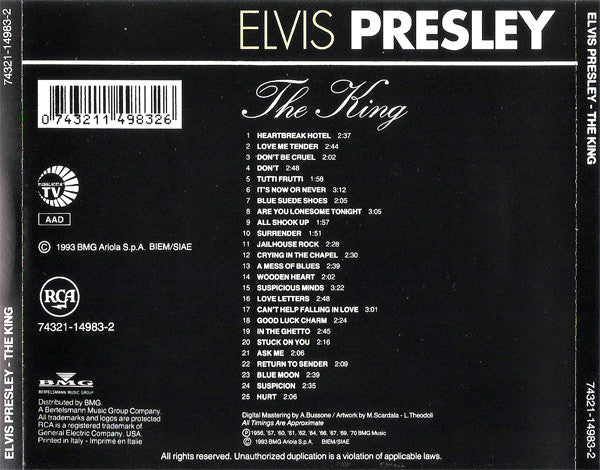 ELVIS PRESLEY - The King-  Fantastic Essential RARE Collection CD