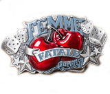 FEMME FATALE - PIN UP ROCKABILLY Special Edition OFFICIAL Belt BUCKLE