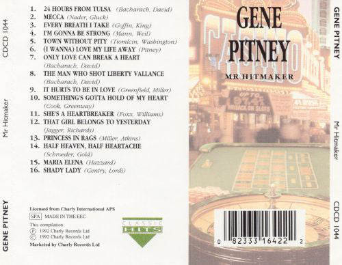 GENE PITNEY - Mr. Hitmaker CD