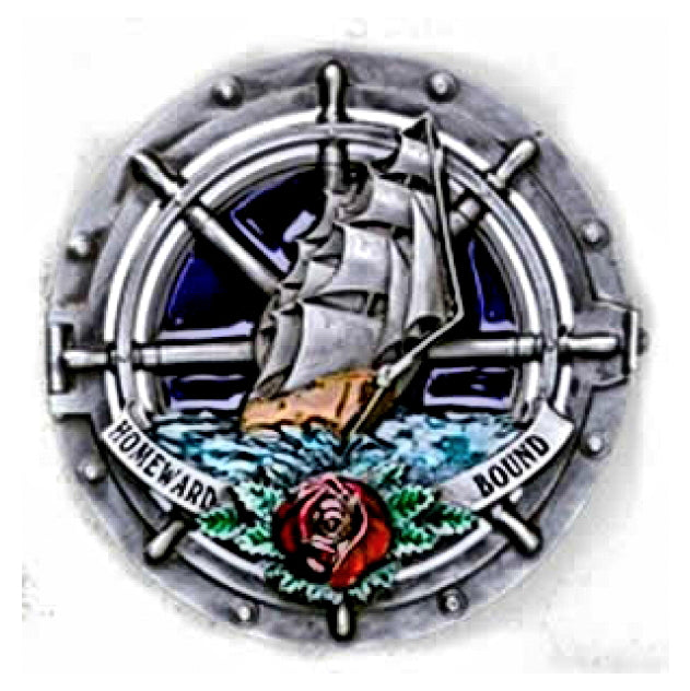 HOMEWARD BOUND - SAILING Nautical Special Series SHIP BUCKLE Original Dragon-Tanside Limited
