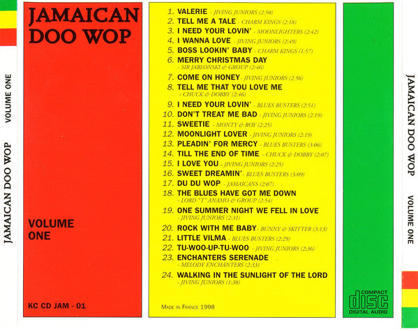 Various - JAMAICAN DOO WOP Volume One Very Rare CD