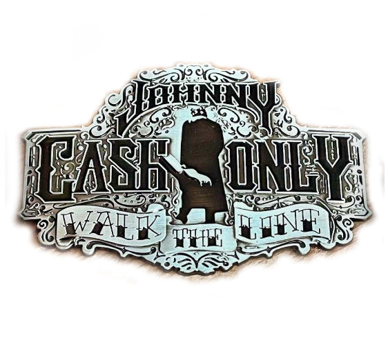 JOHNNY CASH - WALK THE LINE Official Special Edition Ultimate XL ROCKABILLY Belt BUCKLE