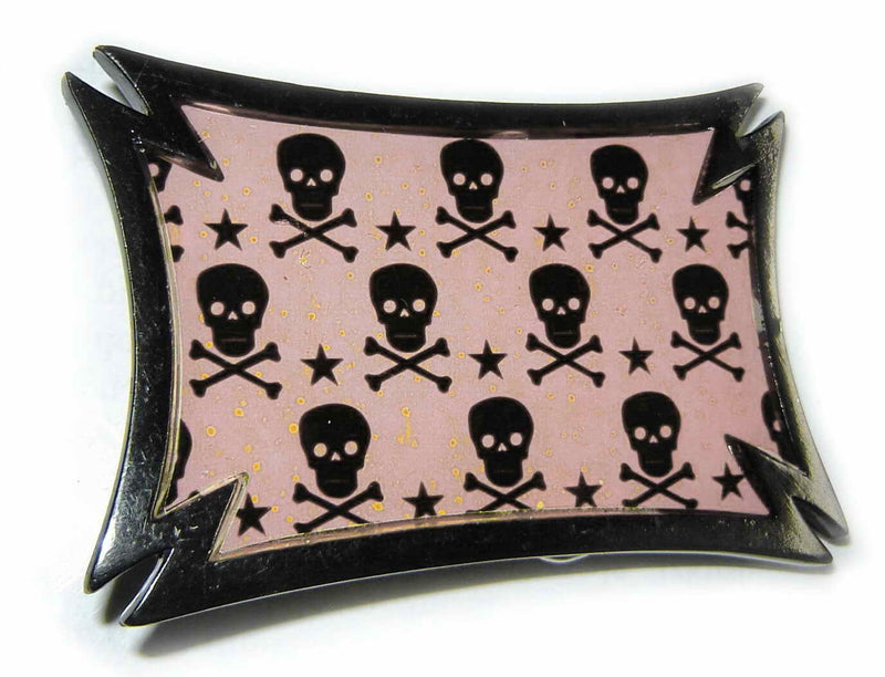 SKULLS on MALTESE CROSS Original Liquor Brand Belt BUCKLE