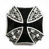 MALTESE CROSS Red Shield Belt BUCKLE