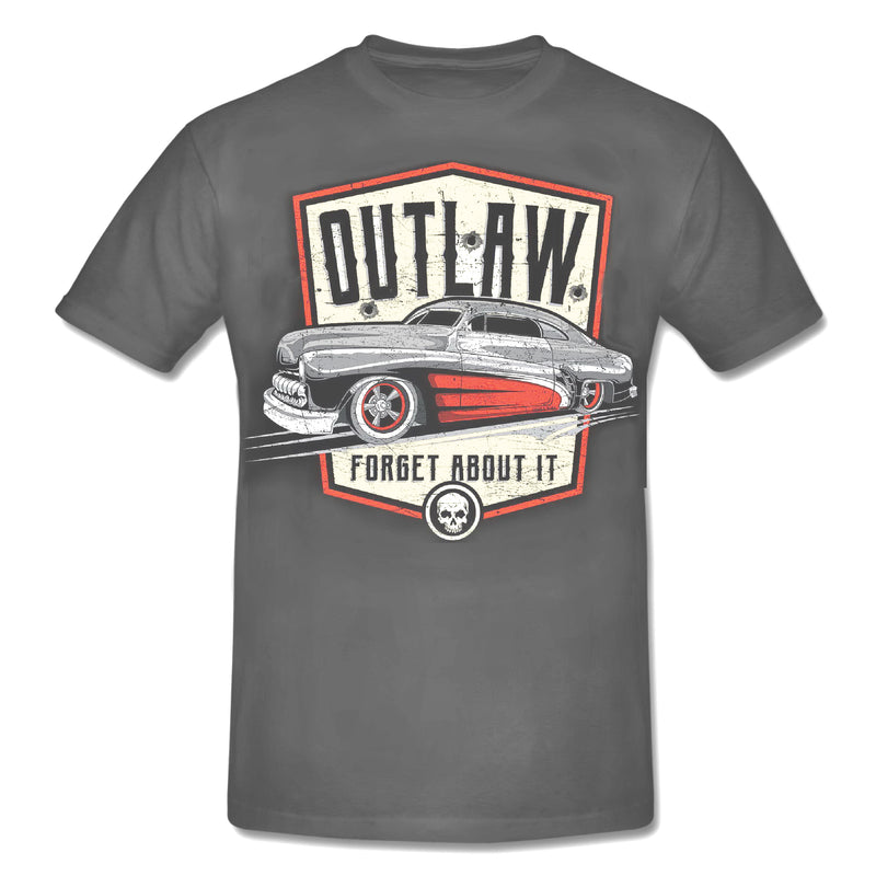 OUTLAW - FORGET ABOUT IT Hot Rod Official Licensed T shirt grey